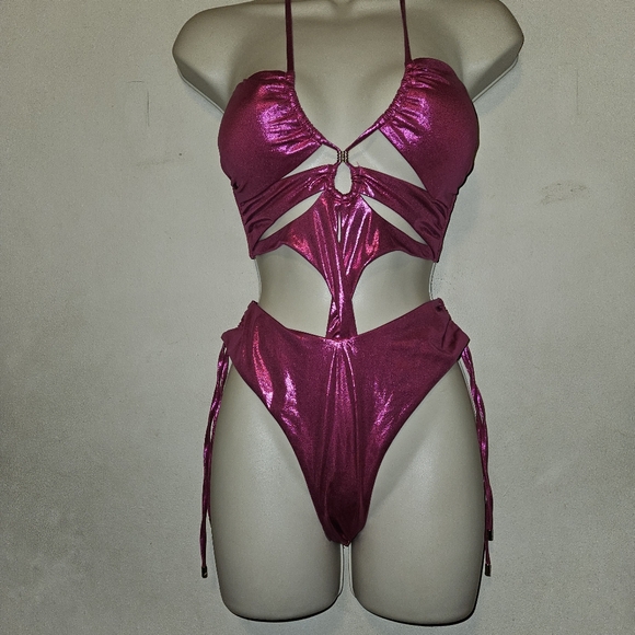 Honey Birdette Other - Honey Birdette Ziva One-Piece Swimsuit Hyper Pink Size Medium NWT